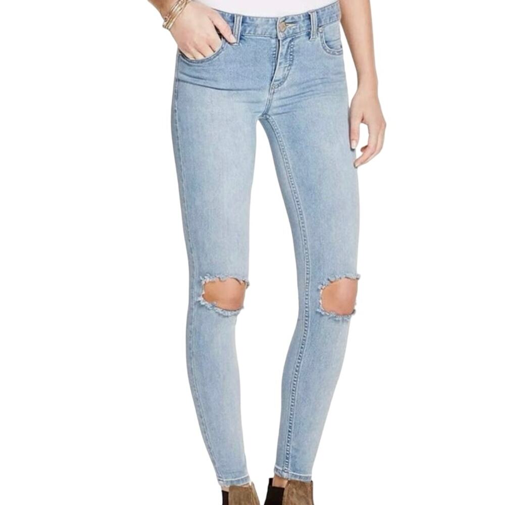 FREE PEOPLE We The Free Jeans Distressed High Rise Denim Skinny Womens 29